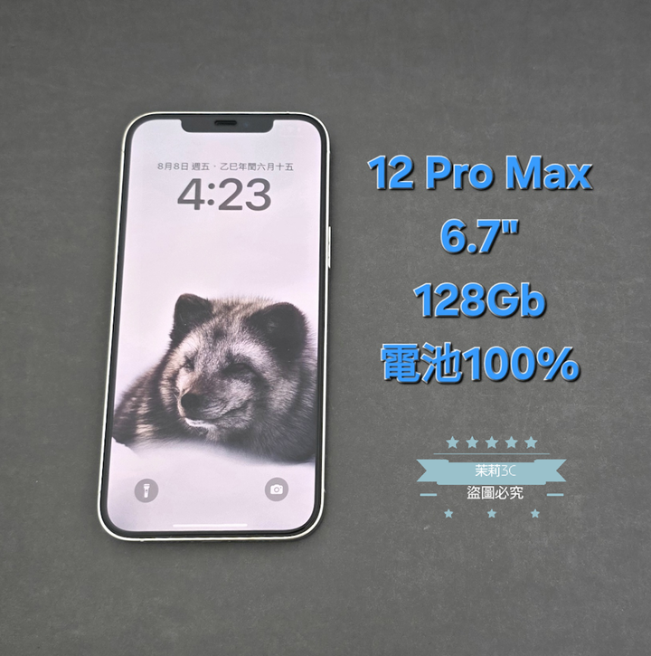【高雄現貨】電池100% iPhone 12 Pro Max 128GB 6.7” 銀 台灣公司貨 128Gb