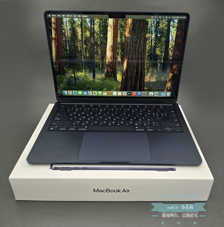 【高雄現貨】電100% MacBook Air M2 13.6” 16G 256G SSD 午夜色