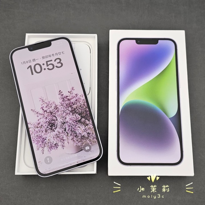 【高雄現貨】原廠電池100% iPhone 14 Plus 128GB 紫 6.7”台灣公司貨 128G 14+
