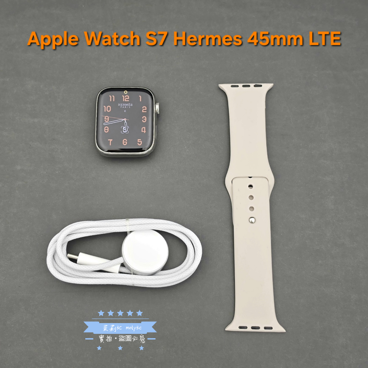 【高雄現貨】Apple Watch S7 Hermès 45mm 午夜色不鏽鋼 LTE (GPS+行動網路)