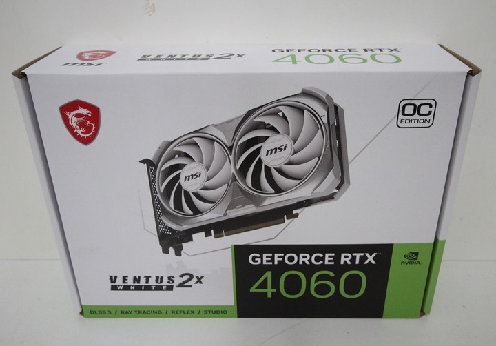 全新白色 4060 未拆封未註冊[議價不回]MSI RTX4060 VENTUS 2X WHITE 8G OC 顯示卡