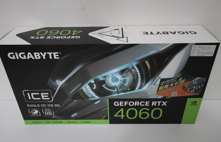 全新 4060 [ 議價不回 ] 技嘉 RTX4060 EAGLE OC ICE 8G 顯示卡 白色 三風扇