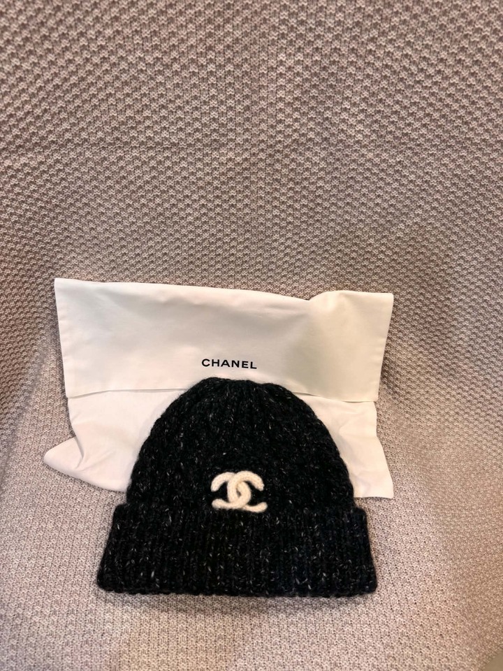【全新正品】CHANEL 香奈兒 2026最新款 經典黑白雪花混色立體雙C針織毛帽