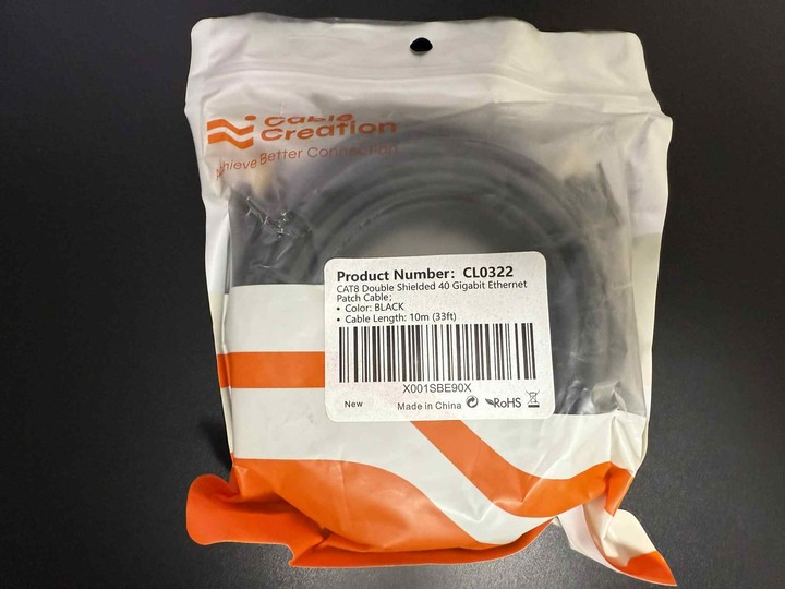 全新 CableCreation 八類網路線 40Gbps 八芯雙絞 CAT8 RJ45 10公尺 10米 10M (CL0322)