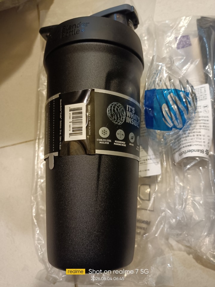 【Blender Bottle】〈Strada不鏽鋼〉防漏保溫保冰杯24oz/710ml(BlenderBottle/保溫杯/運動水壺/冰壩杯)