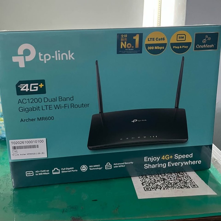 全新未拆TPlink Archer MR600 4G+ Cat6 AC1200無線路由器
