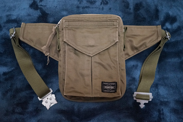 [售] 日標 PORTER LOVE&PEACE WAIST BAG (S) (軍綠) 斜背/腰包
