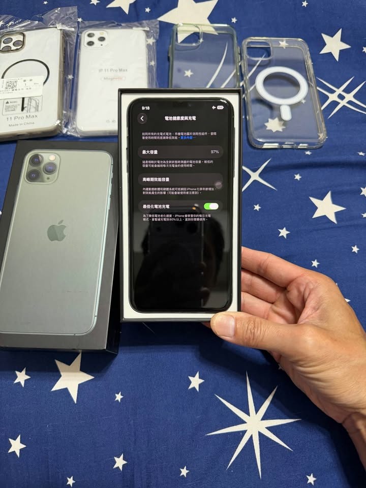iphone 11 pro max 256G 原廠電池97%/全機包膜/夜幕綠
