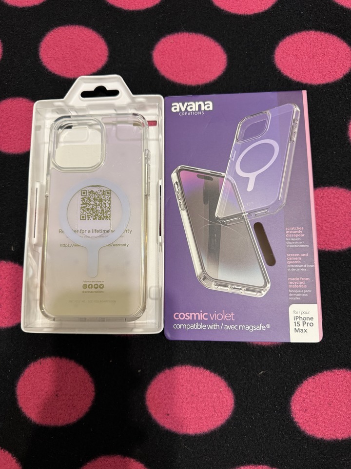 全新 iPhone 15 Pro Max - avana COSMIC-炫彩(紫)磁吸防摔殼