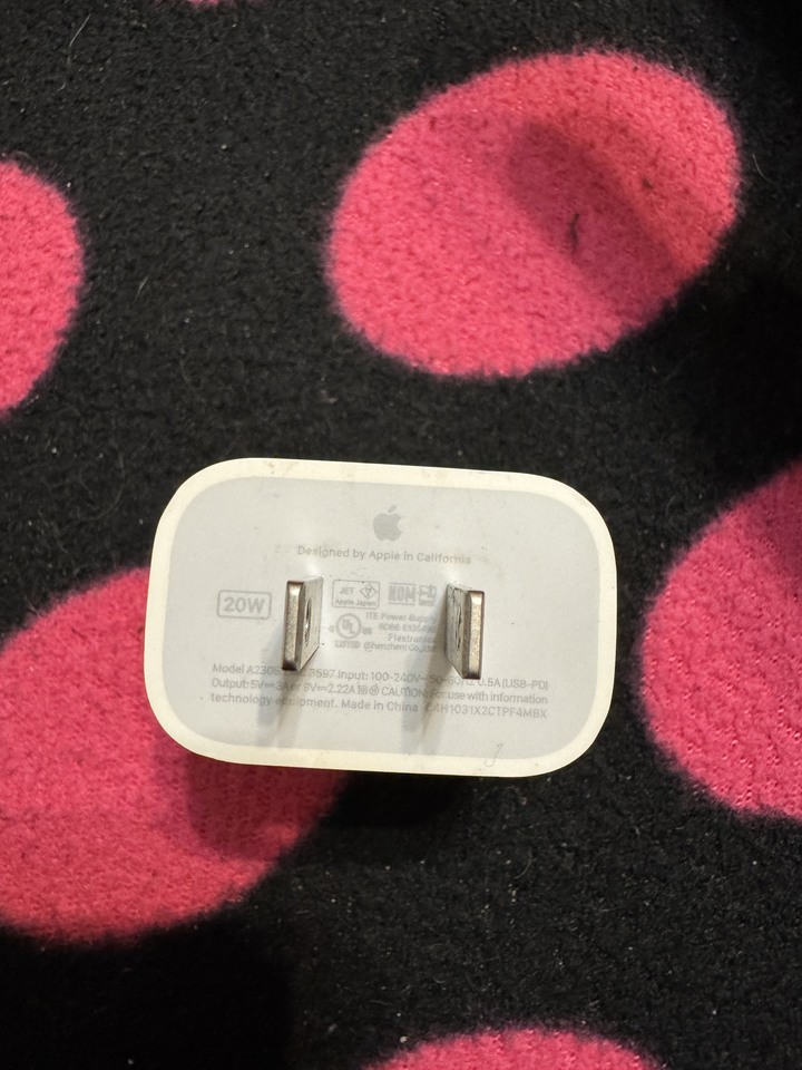 Apple 20W 原廠 tepe C 快充頭