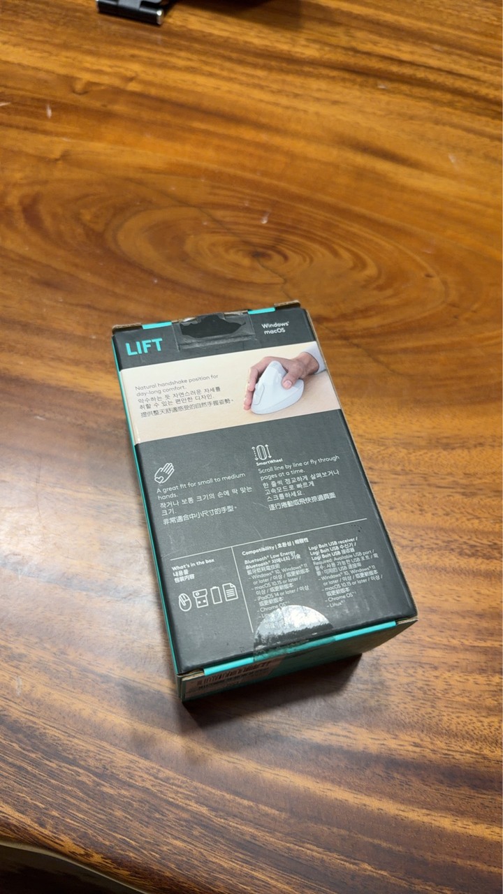 Logitech 羅技LIFT 人體工學垂直滑鼠-珍珠白