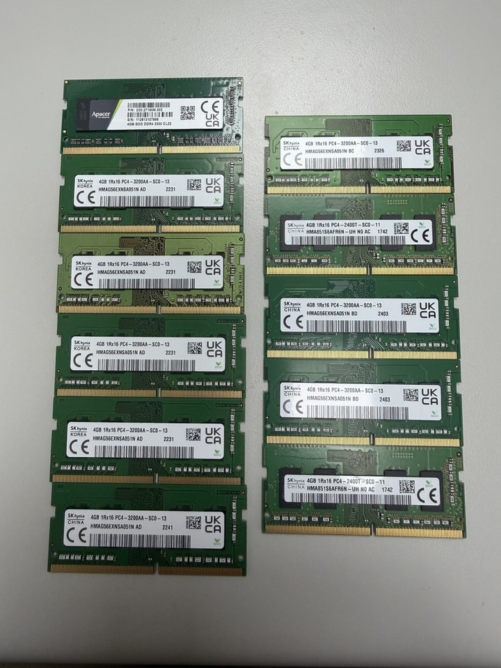 4GB DDR4 3200 筆電拆機新品