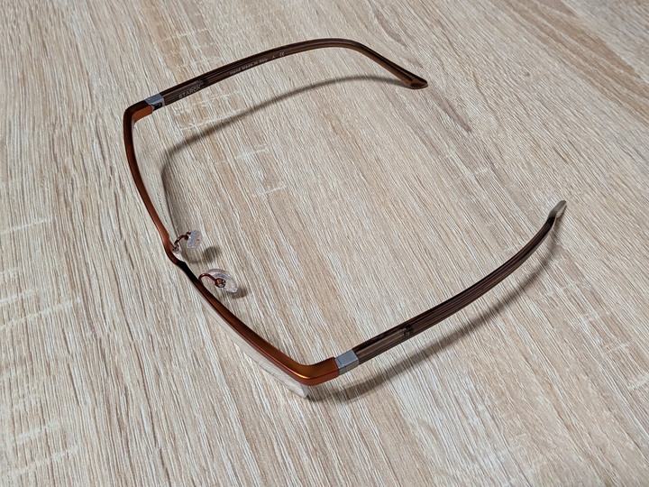 STARCK眼鏡 STARCK eyes 經典波浪型半框手工框SH9901 0018 亮棕色 全新品
