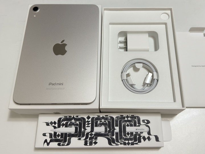 （筆+平板）ipad mini 7 128g WiFi + Apple Pencil pro 極新無傷不拆賣，不議價！