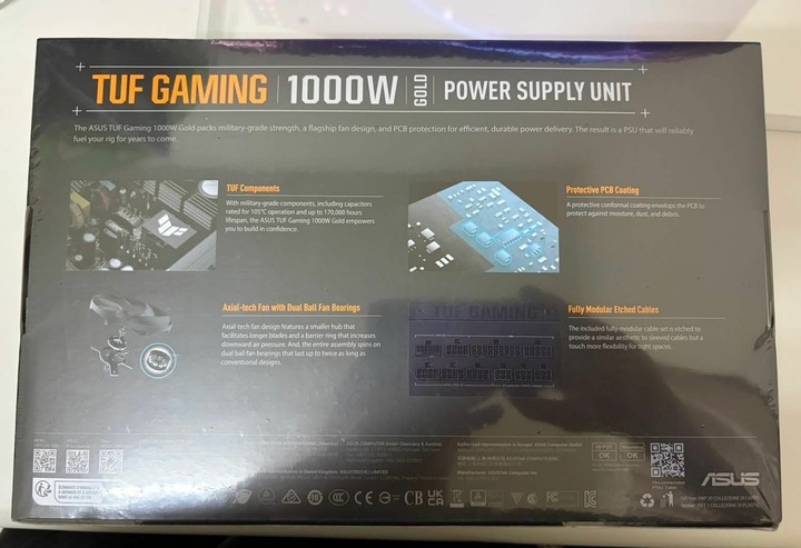 售 華碩 ASUS TUF GAMING 1000W 金牌 電源供應器