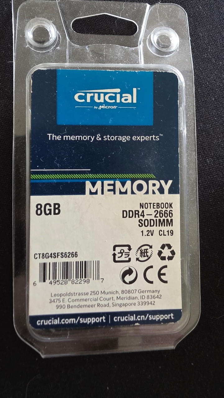 筆電 美光 DDR4 8GB