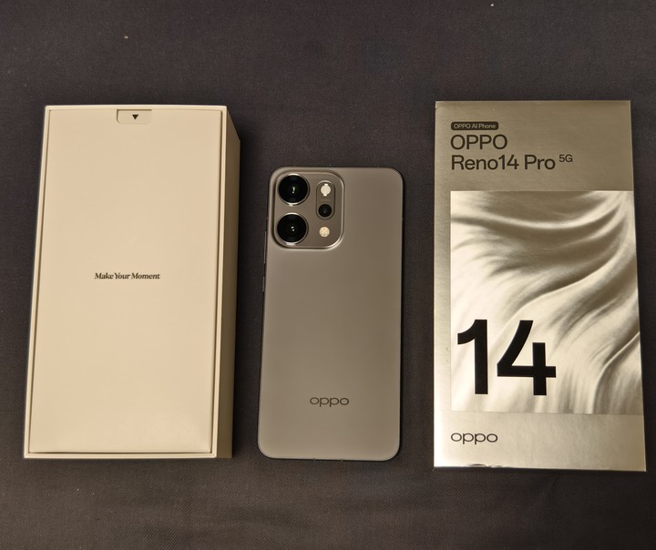 Oppo reno 14 pro 灰色 12/512g台版 只開通一天 兩年保固加一年碎屏險