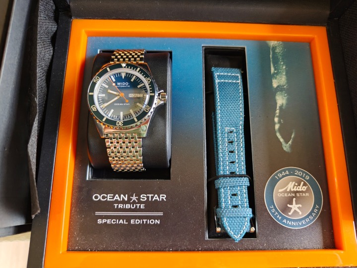 外觀新MIDO Ocean Star Tribute 海洋之星75週年限量 特別版雙錶帶機械錶歡迎面交