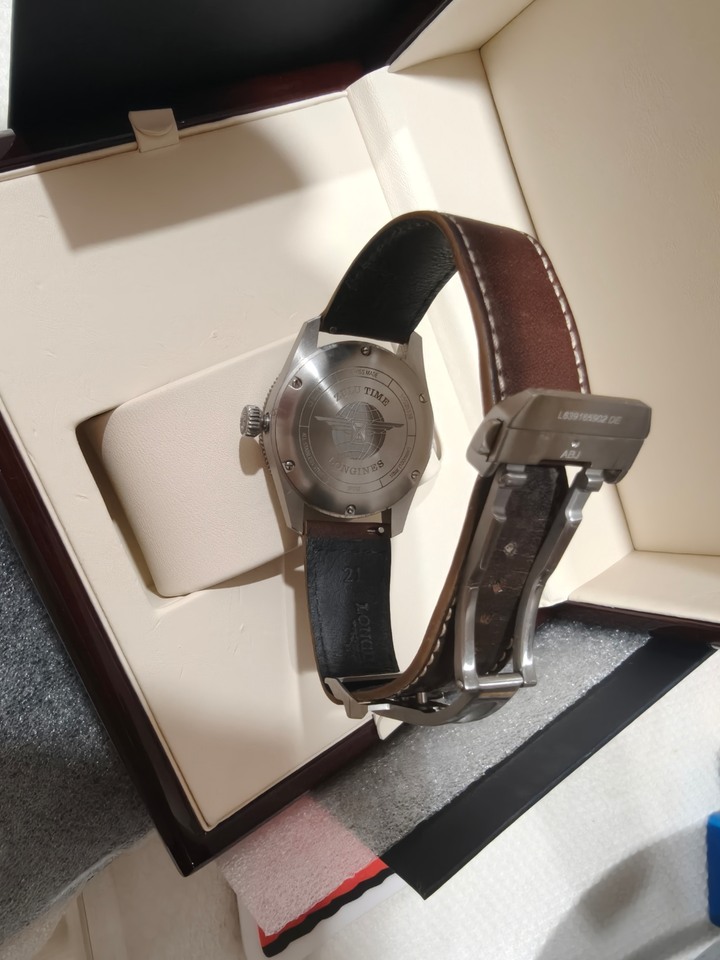 超極新保固中萬國鐘錶購買的LONGINES 浪琴 Spirit 先行者Zulu TimeGMT雙時區天文台認證機械錶陶瓷圈綠金版-39mm黃金尺寸歡迎面交