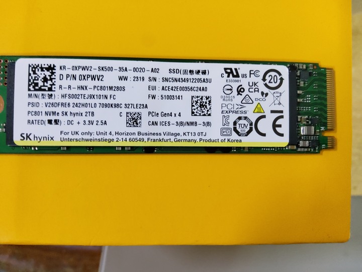 Hynix 2T nvme pc801 ssd