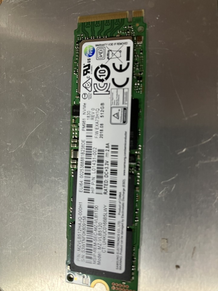 三星SSD pm981 512G nvme