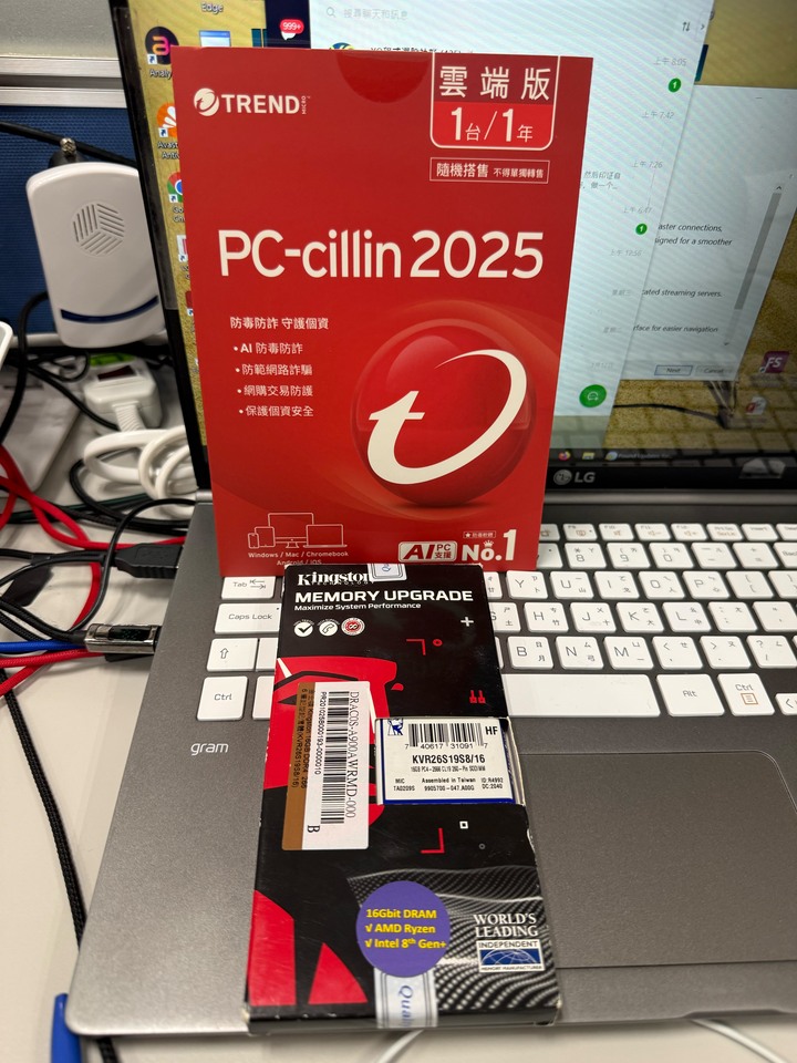 使用品功能正常 : 金士頓 Kingston 16GB DDR4 2666 筆記型記憶體(KVR26S19S8/16)