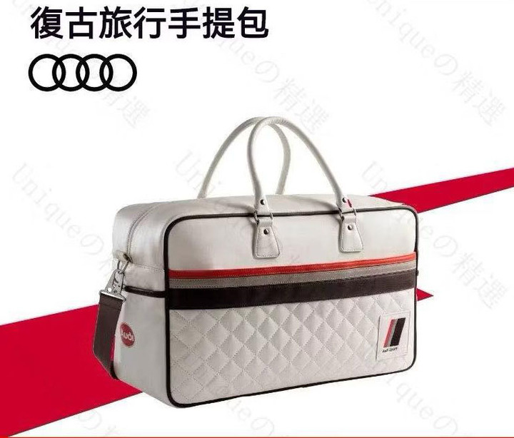 全新Audi Sport 奧迪 菱格紋復古斜跨包