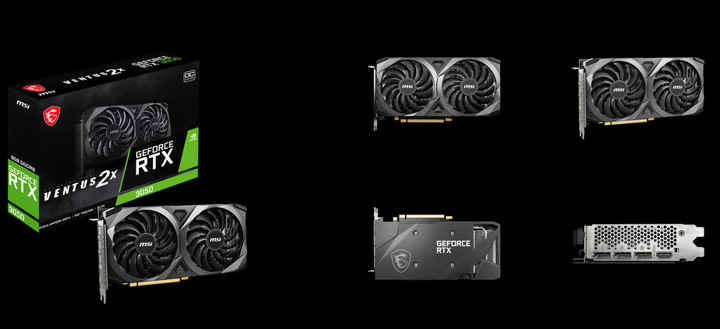 微星 RTX 3050 VENTUS 2X 8G OC