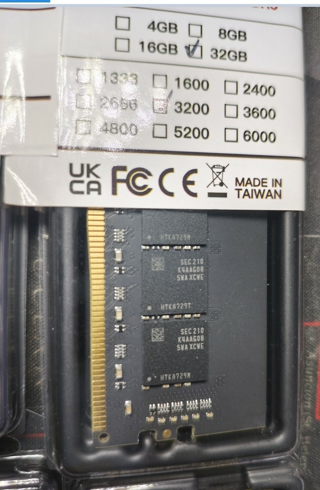 Gigastone DDR4 3200MHz 32GBX2 桌上型記憶體.
