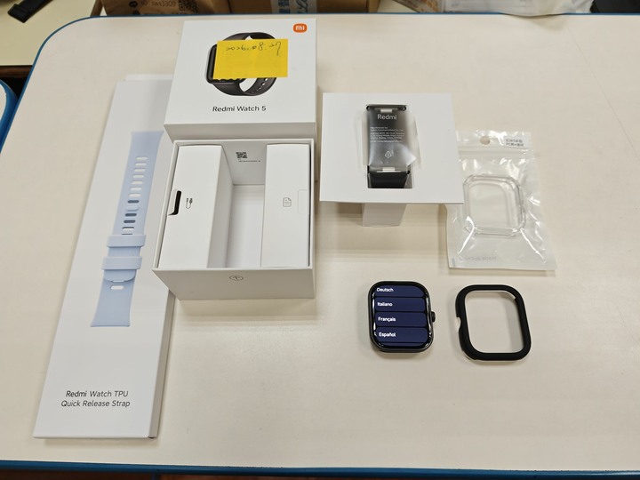 95%新 Redmi Watch 5 小米智慧手錶 黑色 台灣公司貨 2.07吋大螢幕 長續航力 藍牙通話 內建GPS