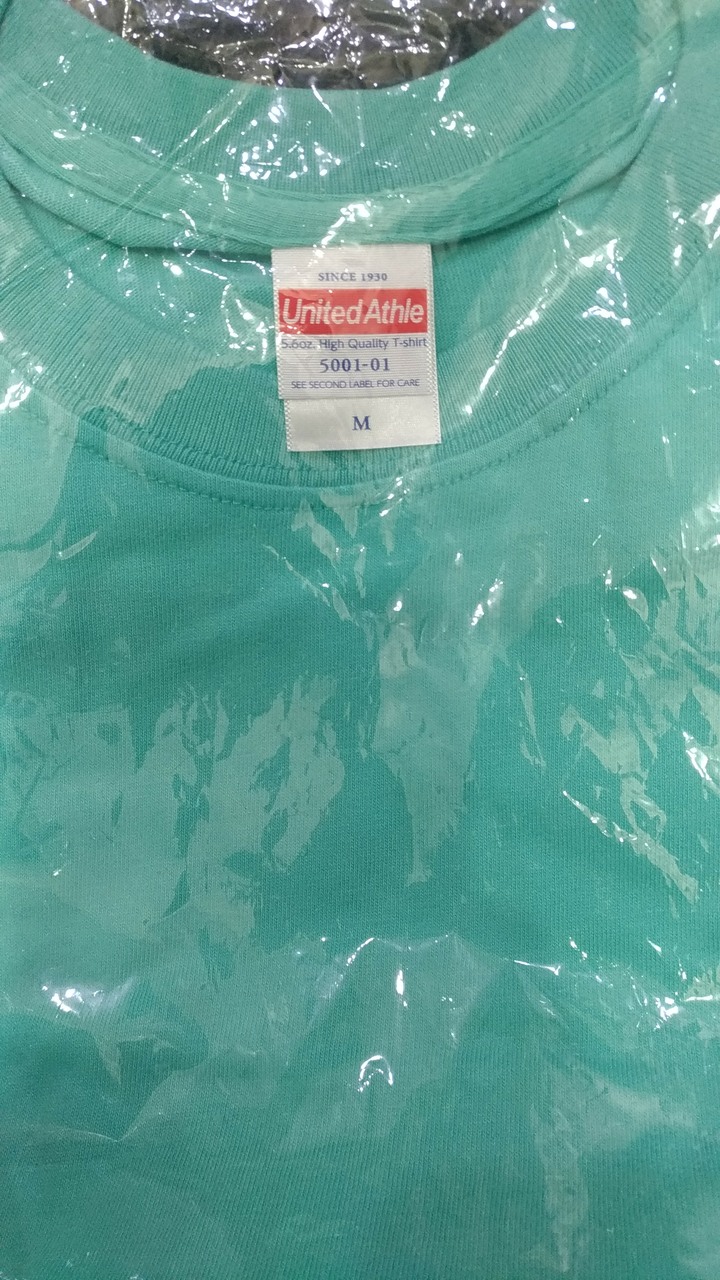 日本 UA United Athle 青綠 5001-01 5.6oz 柔棉 M號 素面 短袖 T恤