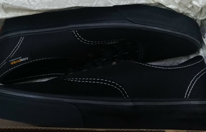VANS CLASSIC 抗撕裂 23.5cm 黑色 黑武士 滑板鞋 AUTHENTIC X CORDURA V140101006