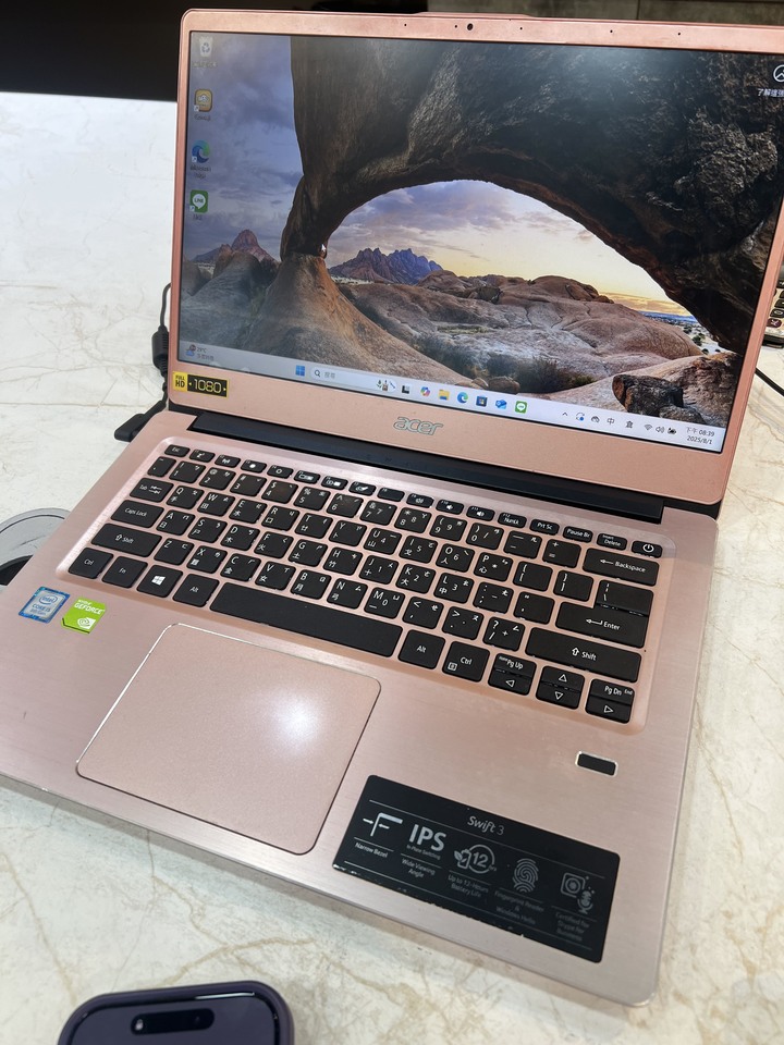 ACER Swift3 i5-8250/8G/256G/MX150/Win11 電池/硬碟訊息如圖 功能正常 有獨顯的文書機 自取 不議