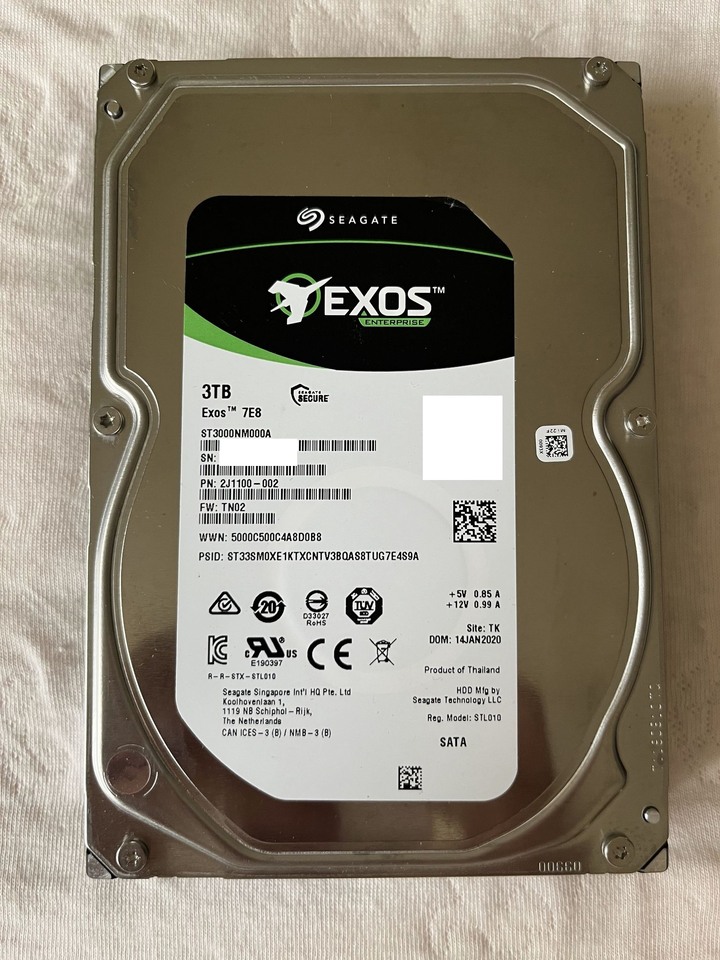 Seagate 希捷 Exos 7E8 7200轉 3TB 企業碟