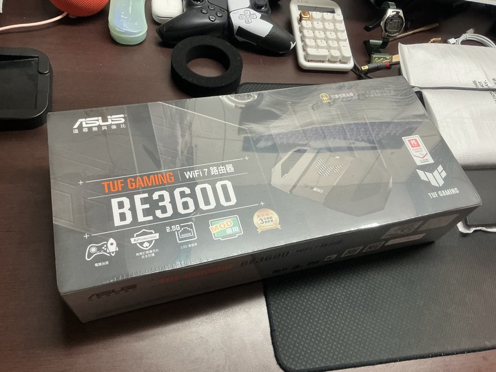(全新未拆封) ASUS 華碩 TUF GAMING TUF-BE3600 Ai Mesh 雙頻WiFi 7無線Gigabit 軍規電競路由器(分享器)