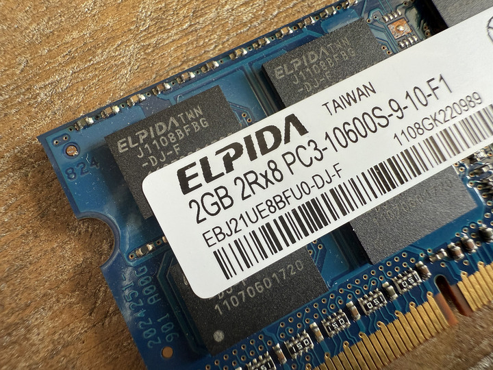 ELPIDA 爾必達 Mac 原裝 2GB 筆電記憶體 x2