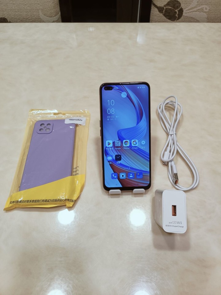 oppo reno4Z 13g/128g 附快充組、全新保護殼+保護膜、手機架