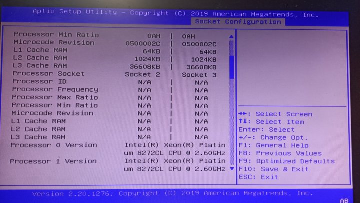 Intel Xeon Platinum (白金級) 8272CL 2.6GHz 正式版伺服器CPU