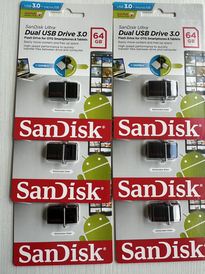 全新SANDISK 隨身碟64G共有107個