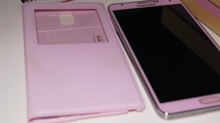 二手機 Samsung Galaxy Note3 粉色 4G LTE 版 16G 附原廠側翻皮套