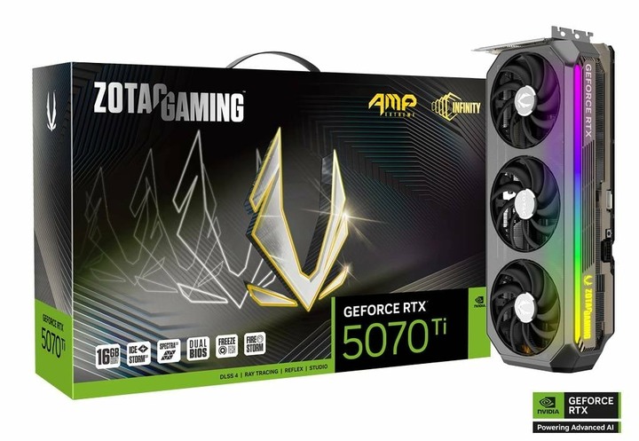 索泰 ZOTAC GAMING GeForce RTX 5070 Ti AMP Extreme INFINITY