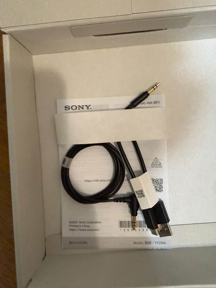 Sony WH-CH720N／無線降噪耳罩式耳機（白色）