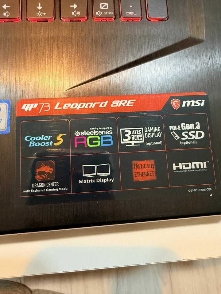 MSI i7 GP73/32GRam/輝達1060