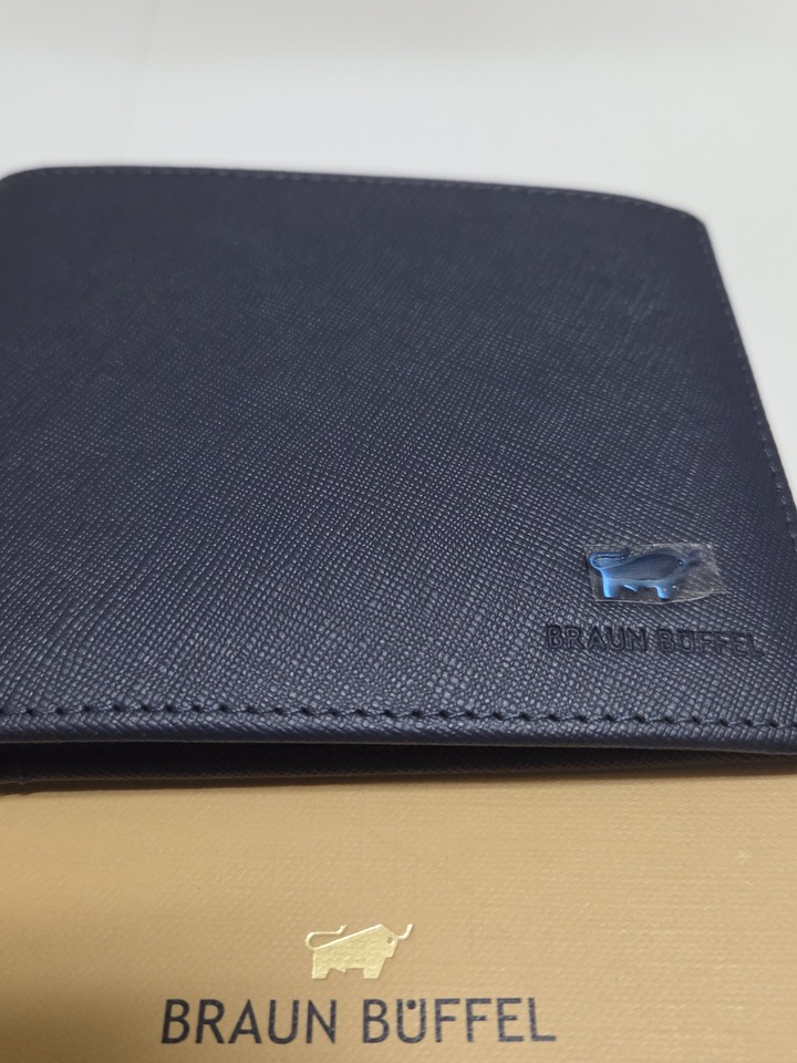 小金牛 Braun buffel Ikon系列 藍色5卡透明窗短夾