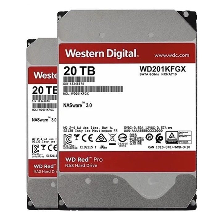 WD/西部數據 WD201KFGX 20TB 3.5寸 紅標PRO網絡存儲NAS專用伺服器機械企業級