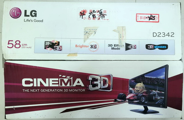 LG 23吋 3D 螢幕附原廠眼鏡