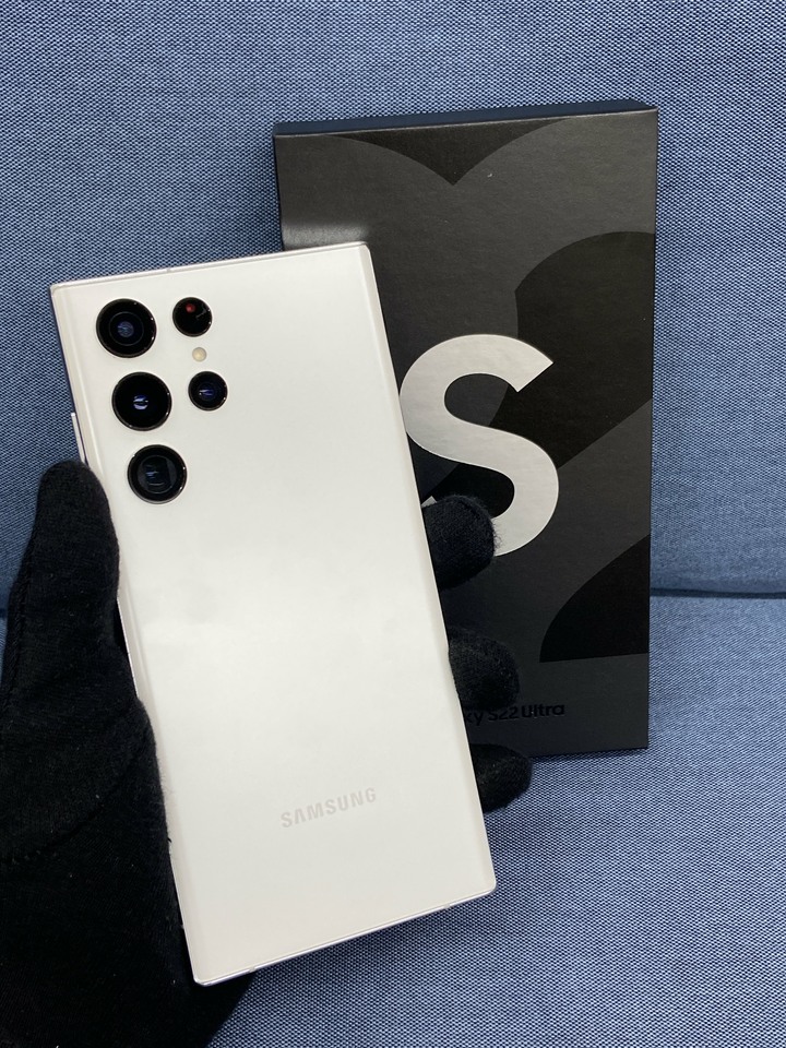 (螢幕兩條綠線)Samsung S22 Ultra 12G+256G 5G 二手三星旗艦手機 S22u 白色 單機