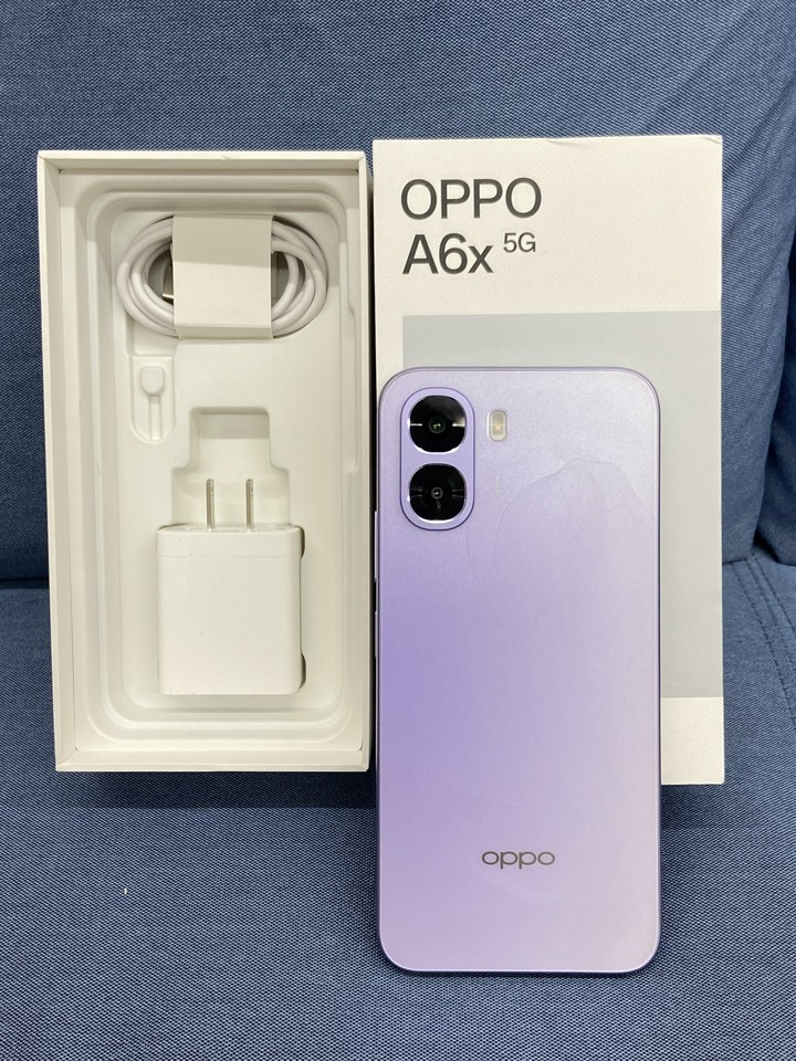 剛買保固長OPPO A6x 6G+128G 5G手機 紫色 保固一年