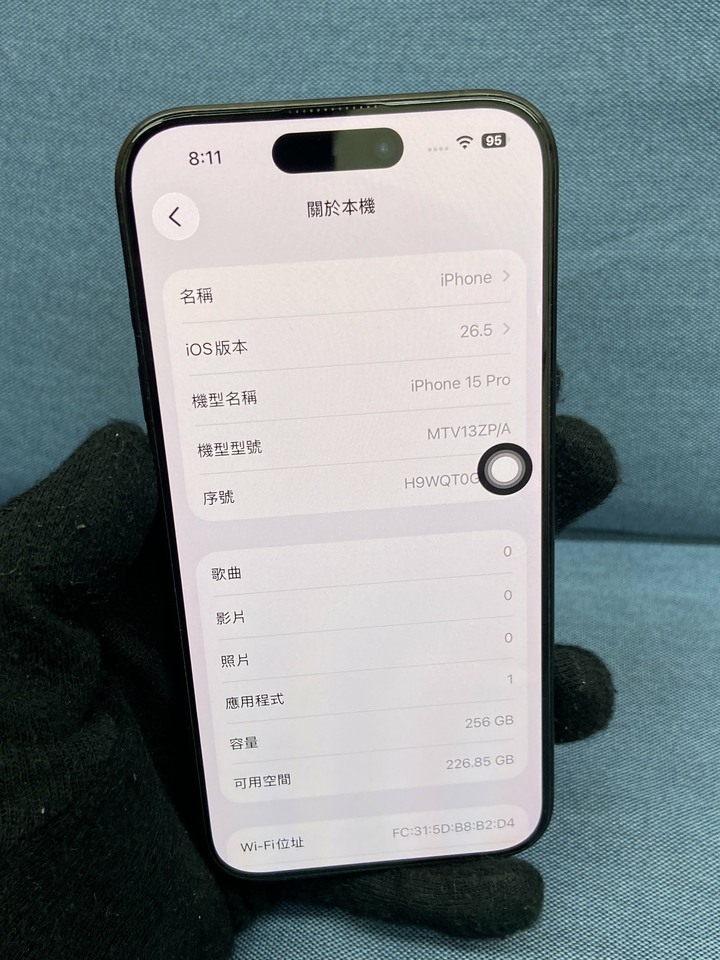 Apple IPhone 15 Pro 256G 二手蘋果手機IPhone15 Pro 黑色