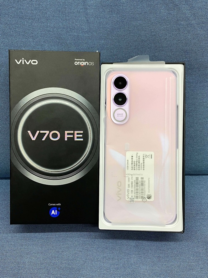 拆封新品 5G Vivo V70 fe 12G/256G 5G攝影手機 紫色台灣公司貨